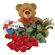 red roses with teddy and chocolates. Cayman Islands
